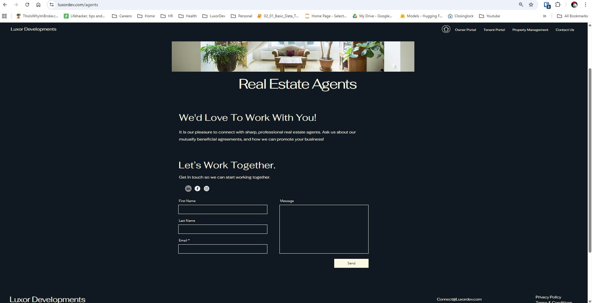 Luxor real estate agent partnership experience