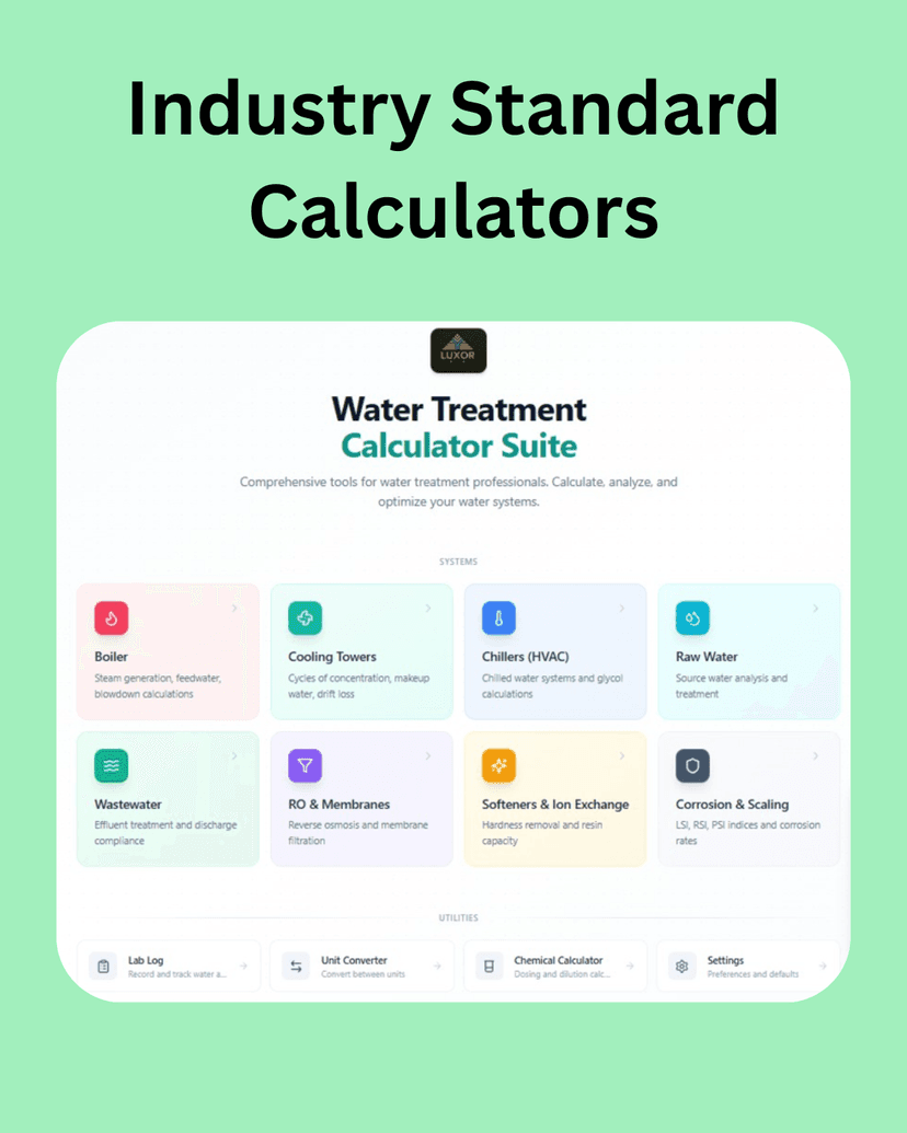 Water Treatment Calculator Suite